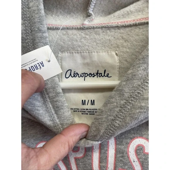 Aeropostale - Hooded Sweatshirt - Gray - Juniors Size Medium - Picture 4 of 5